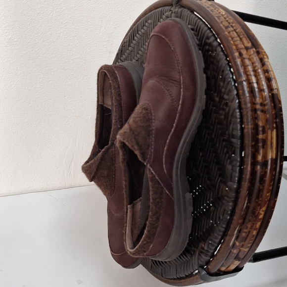 Merrell Andora Womens Sz 8.5 Burgundy Leather Slip On Mule Clog Loafer Shoes - Picture 4 of 11